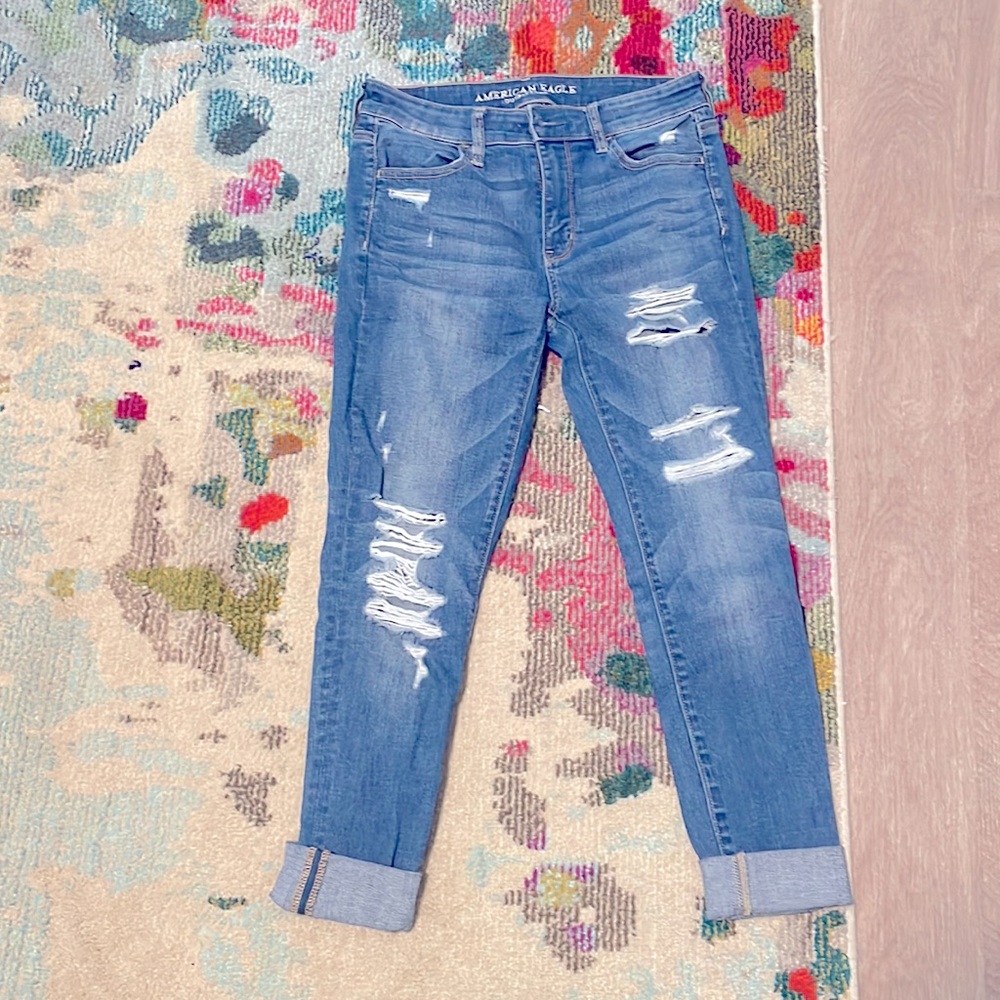 High waisted super stretch jeans